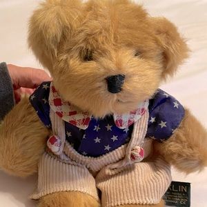 Vintage Russ Berrie & Co 'Franklin' Plush Patriotic 10”Teddy Bear